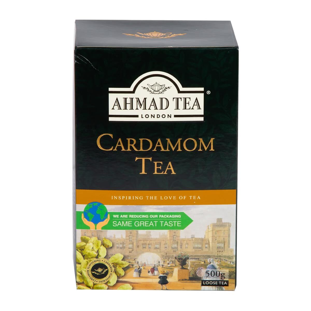Black Tea, Cardamom Loose Leaf, 454g - Caffeinated & Sugar-Free