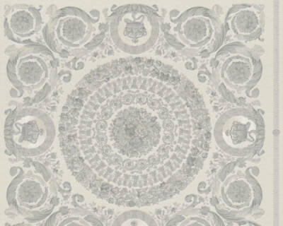 370555 - Versace 4 Ornamental Baroque Grey Silver AS Creation Wallpaper