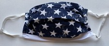 Adult Face Mask Patriotic Stars Double Layered With Filter Pocket