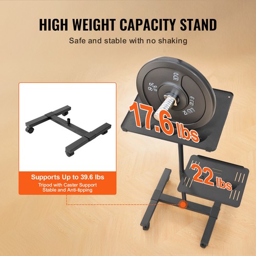 VEVOR Projector Stand with Wheels Projector Floor Stand Height from 22.8-57.3" - Picture 4 of 12