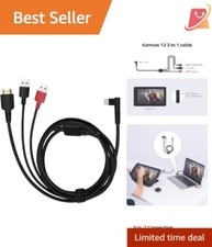 3-in-1 Cable USB Type A Compatible Kamvas 12 13 16 Data Transfer Use