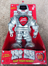 PLAYTRONIX "LOVE MACHINE" SILVER DANCING ROBOT  ORIGINAL BOX TESTED WORKING  