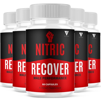 (5 Pack) Nitric Recover Performance Capsules, NitricRecover Max (300 Capsules)