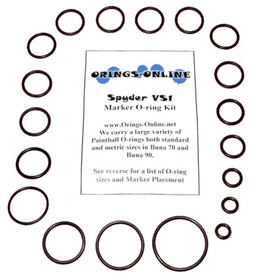 Paintball Kit Spyder MRX 2012 Paintball Marker O-Ring Rebuild Kit Includes 2x Or 4x Rebuilds With Buna 1077014