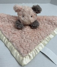 Mary Meyer Pink Bear Baby Security Blanket Lovey Silk Lined