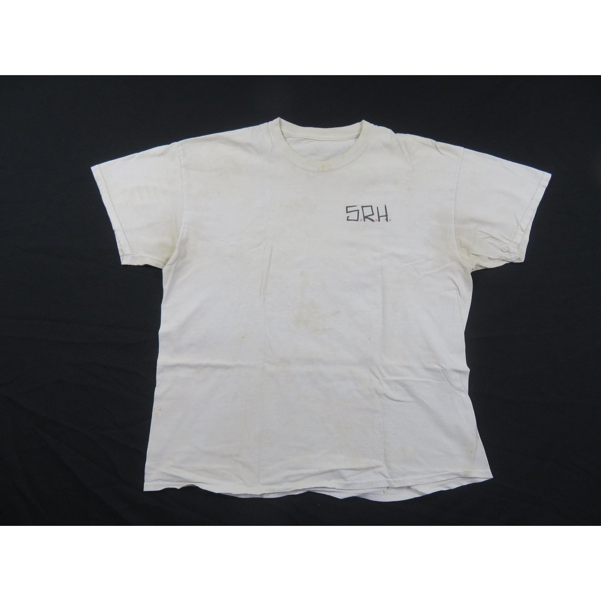 SRH Skull T-Shirt, White Black, Double-Sided Sz XL Y2K | eBay