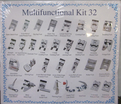 multifunctional kit 32 lot of presser feet for sewing machines