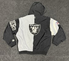 Vintage 90s Starter Oakland Raiders Zip Jacket Mens X-Large