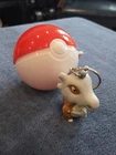 Vintage 1999 Pokemon Burger King Cubone Keychain With Pokeball WOTC
