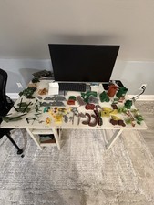 Large Vintage Army Men Military Toy Lot 100 Soldiers Accessories