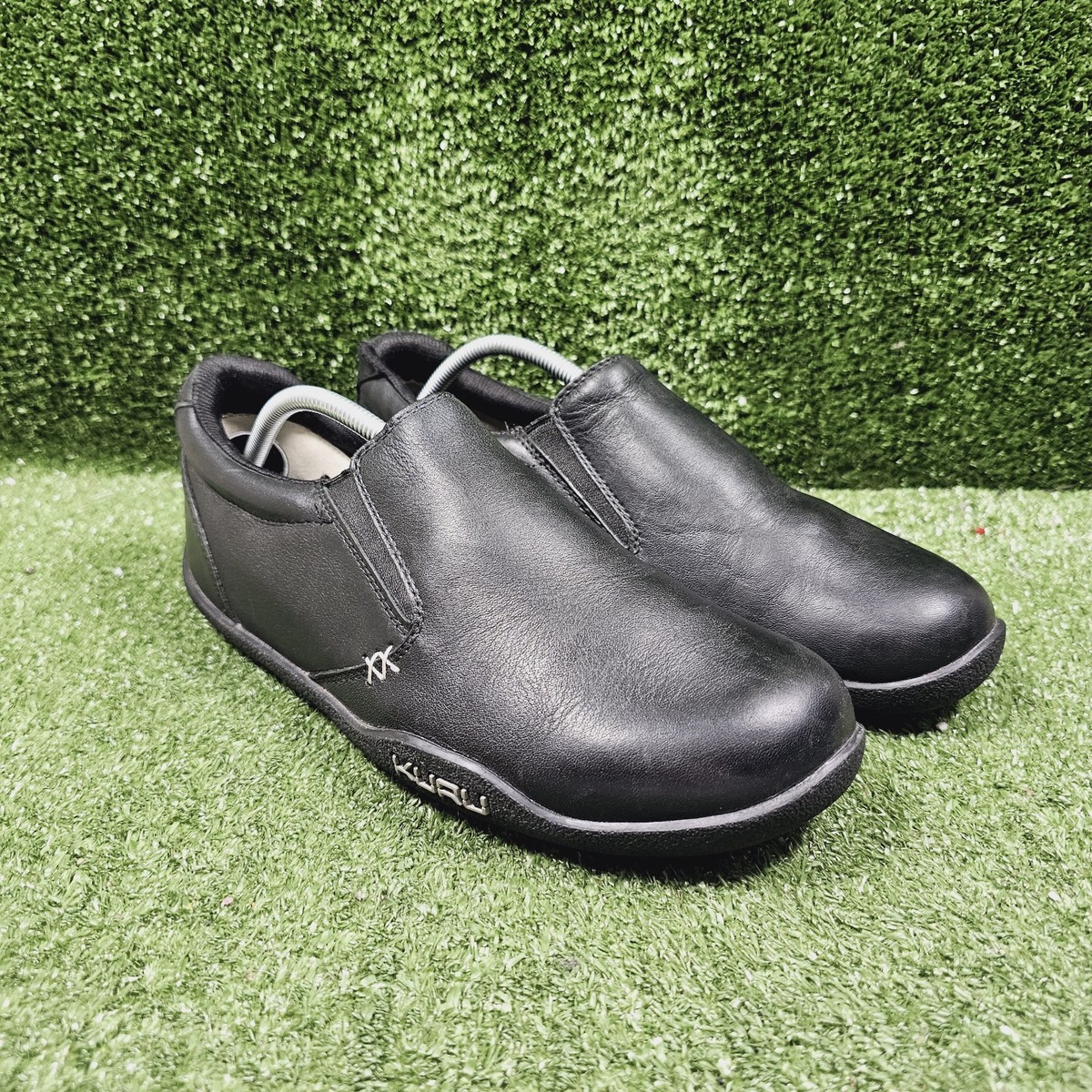 KURU Kivi Black Leather Slip On Casual Comfort Sneakers Mens  display picture 2
