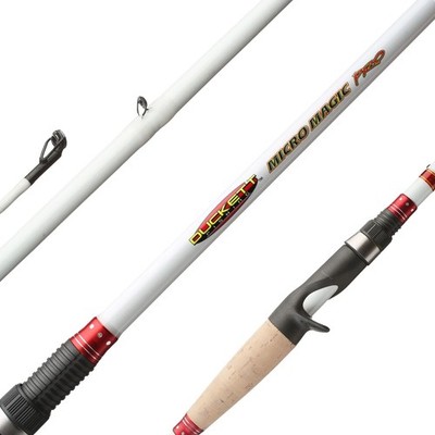 Duckett Fishing Micro Magic Pro Casting 7' Medium Fast Casting, White/Red