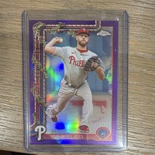 2025 Topps Holiday Chrome Zack Wheeler Phillies Purple Refractor /299 #HC179