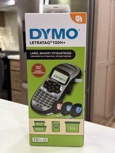 DYMO Imprimante portable Handheld Label Maker Noir Argent Letratag 100H+ Scellé