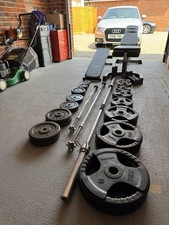 200kg Weights Set with Dumbells, Barbells, and Bench vs stand