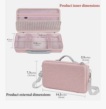 Desktop Computer Hard Travel Case, Compatible with Apple 2024 Mac mini M4 Pink