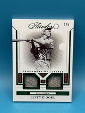 2023 Panini Flawless Legendary Materials Lefty O'Doul Dual Patch /5