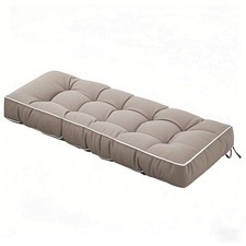 41-inch Outdoor Bench Cushion Ties Weather Resistant Thick Tufted Loveseat Pad