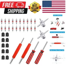 6Pcs Tire Valve Stem Removal Tool - Single and Double Heads Valve Core Remove...