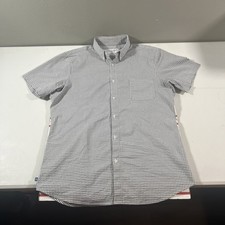 Mizzen Main Men s Sz XL Short Sleeve Button Down Shirt Trim Fit