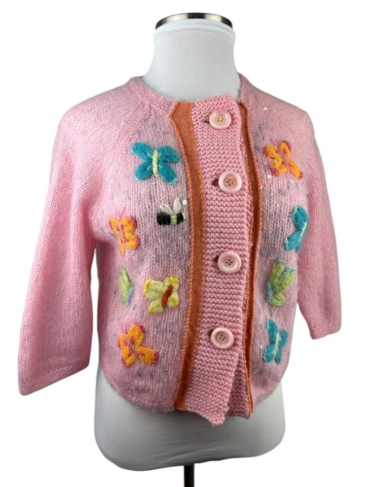 * С дефектами * Free People бабочка блестки кардиган свитер большой кокет фея прихоть - Изображение 3 из 4