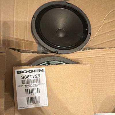 Bogen S86T725 8-Inch Round Black Ceiling Speaker Wired 1.0 Channel Metal