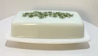 Vintage Pyrex Spring Blossom Crazy Daisy Butter Dish w/Lid USA 7"