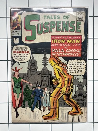 Vintage Marvel Tales of Suspense #43 1963 5th App of Iron Man 1st Kala Comic