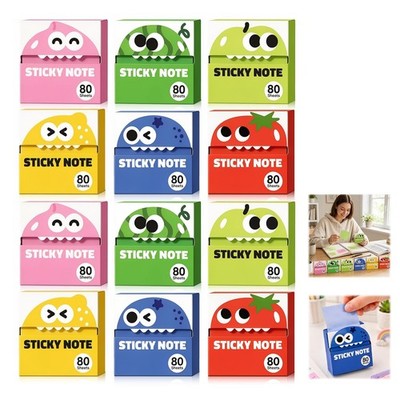 Transparent Sticky Notes - 12 Packs (960 Sheets) - Strong Adhesion, No Residue,