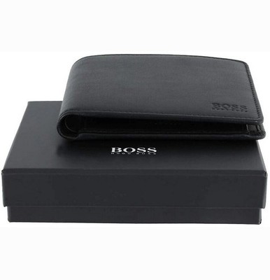 BOSS Hugo Boss Premium Geldbörse Geldbeutel Original Leder Schwarz NP 149   TOP!