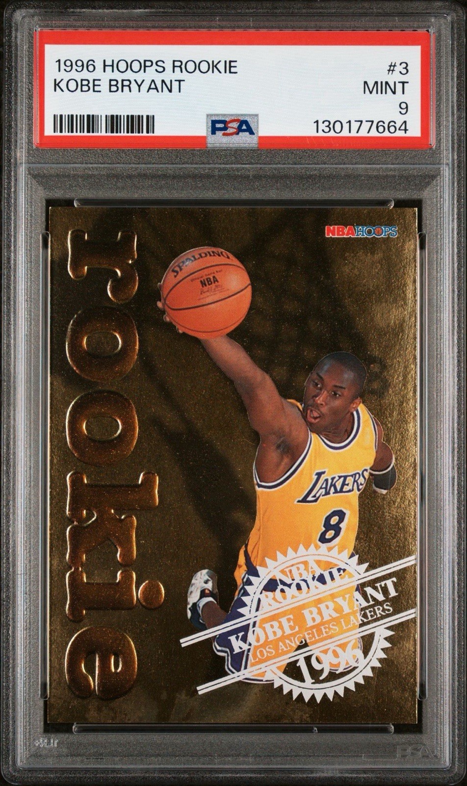 1996 HOOPS KOBE BRYANT #3 PSA 9 GOLD FOIL