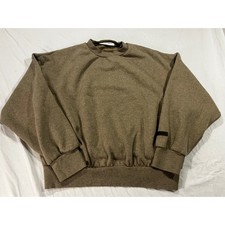 Fear of God Essentials Oversized Crewneck Sweatshirt Olive Green Large