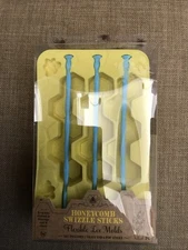 Evriholder Brand: Yellow Honeycomb Swizzle Sticks Ice Mold, New