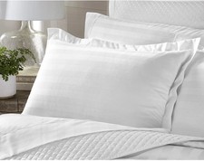 Charter Club 1.5" Stripe 550 TC 100 Cotton 1-Pc. King Sham White