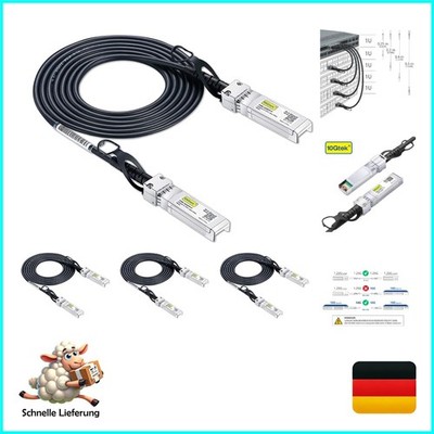 Hochgeschwindigkeits 10G SFP+ DAC Twinax Kabel 4 Stück - 3m für Netzwerkgeräte