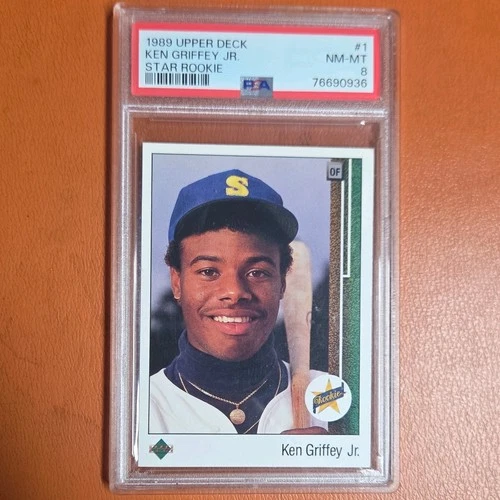 1989 Upper Deck #1 Ken Griffey Jr. Star Rookie RC Mariners PSA 8 NM-MT BNB234