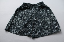 Nike Boy's Drawstring Waist Printed Dri-FIT Shorts EJ3 Black/White Medium