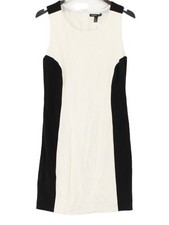Mango A-Line Midi Dress M in White
