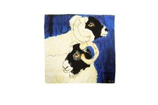 Burberry "RAM" Multi-Color 100 Silk Square Shawl Scarf