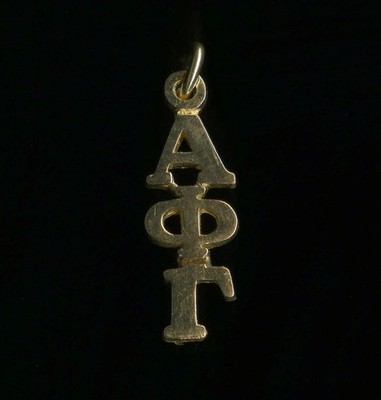 Neu 10K 22mm Massiv Gelbgold Alpha Phi Gamma Schwesternschaft Schule Anhänger Charm-PP