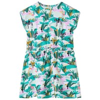 Kinderkleid MinzgrüN 104 MäDchen Sommerkleid Kurzarm Baumwolle