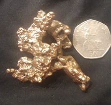 50 % share 60g High-Purity Gold 'Reef'  (~95% Au)  with  Historical Background