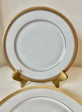 Set Of 4 Dinner Plate Legendary Crestwood Gold #4167 By Noritake