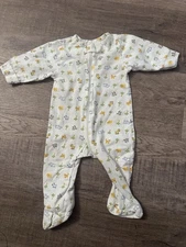 Gerber Safari Zoo Animal Footed Sleeper 0-3M Unisex Zip-Up Cotton Pajamas Infant