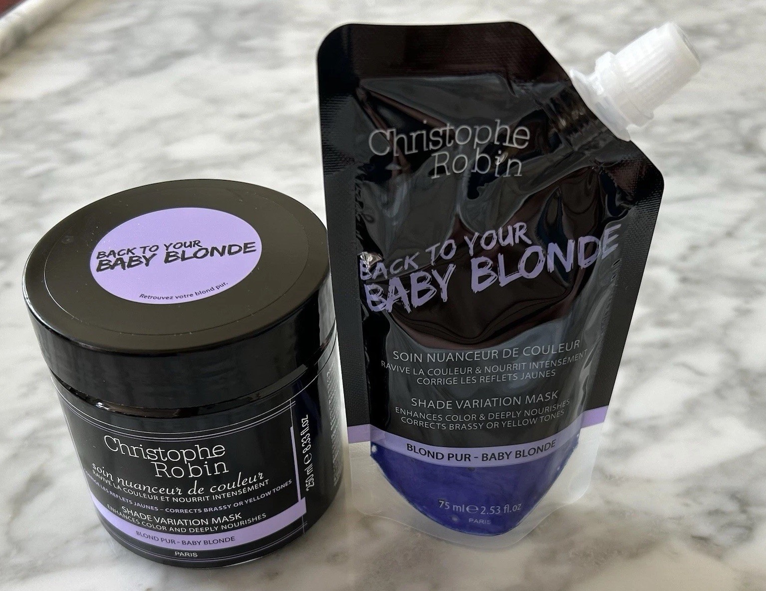 Christophe Robin Back To Baby Blonde Shade Variation Mask 8.33oz and 2.53oz NEW