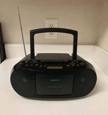 Sony CFD-S50 Personal Audio System Portable CD Cassette AM/FM Radio Tested/Works