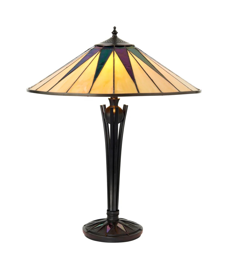 Tiffany Table Light Floor Black Dark Star 2 490mm Interiors 1900 64045