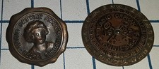 Lot of 2 Diff 1935 Little ORPHAN ANNIE Decoder c1940s Pin Secret Society Badge