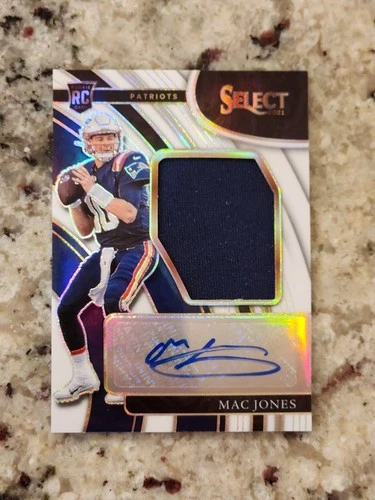 2021 Panini Select MAC JONES White Patch RPA Auto /75 Rookie