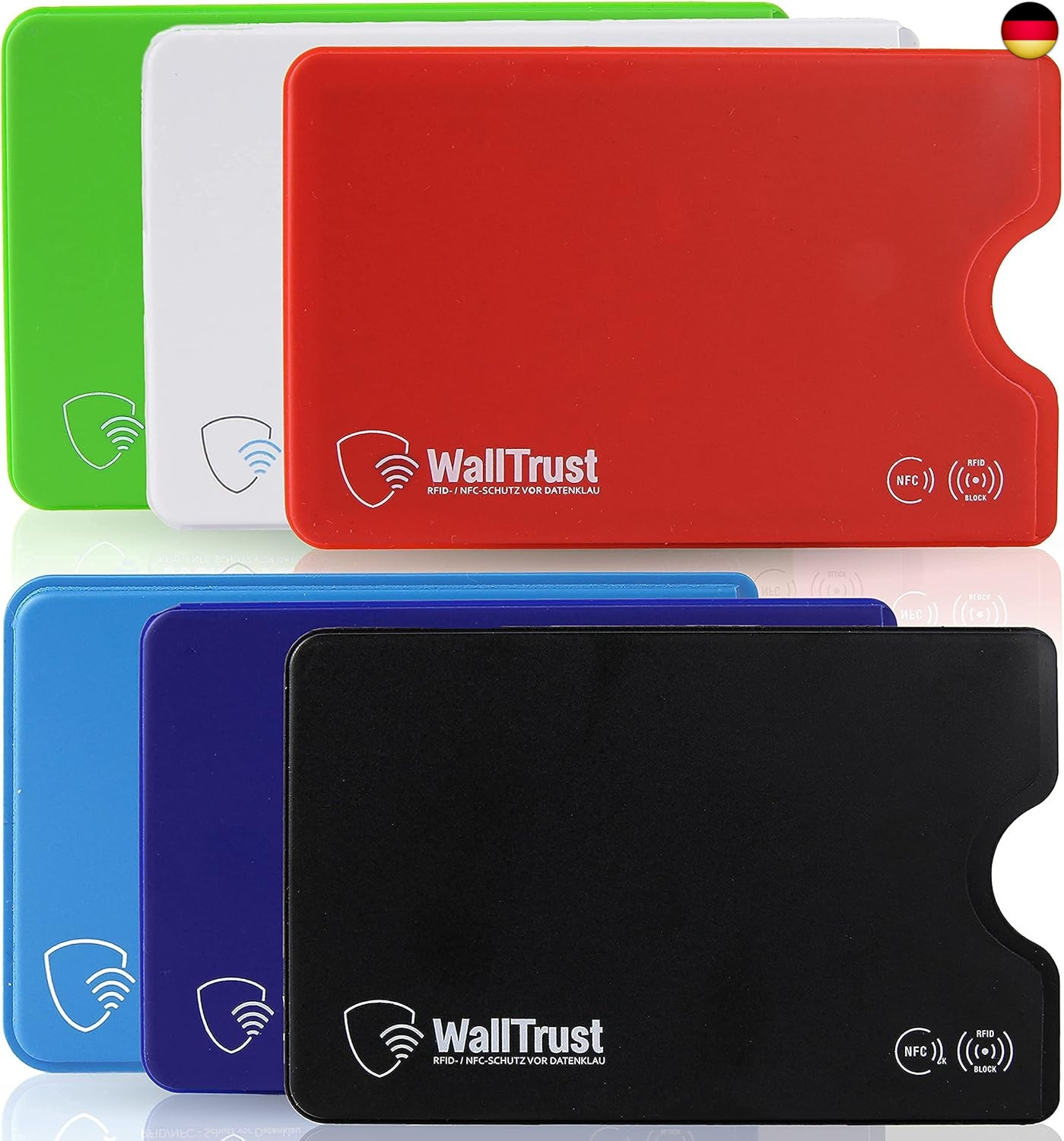 RFID NFC Blocker Schutzhüllen - 10 Stück In 10 Farben Für Kreditkarten & Ausweise